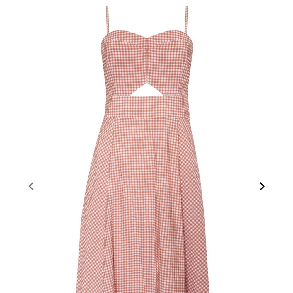 Hunter Bell Red Gingham Midi Dress